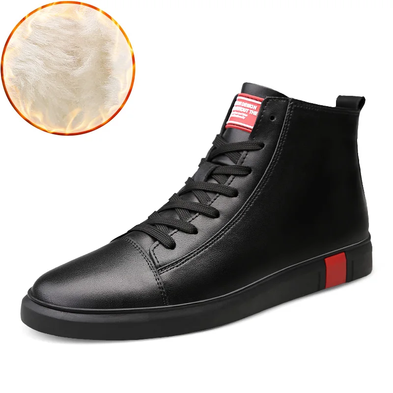 37-46 Brand Designer Genuine Leather Men Shoes Short Plush Warm Boots Black High Quality Casual Sneakers Men Deportivas Hombre
37-46 Brand Designer Genuine Leather Men Shoes Short Plush Warm Boots Black High Quality Casual Sneakers Men Deportivas Hombre