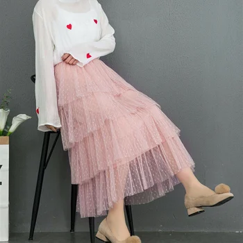 New Fashion Summer Women Dot Lace Tiered High Waist Beach Long Skirt Sundress Cake Tulle Skirt Party Ball Gown
New Fashion Summer Women Dot Lace Tiered High Waist Beach Long Skirt Sundress Cake Tulle Skirt Party Ball Gown