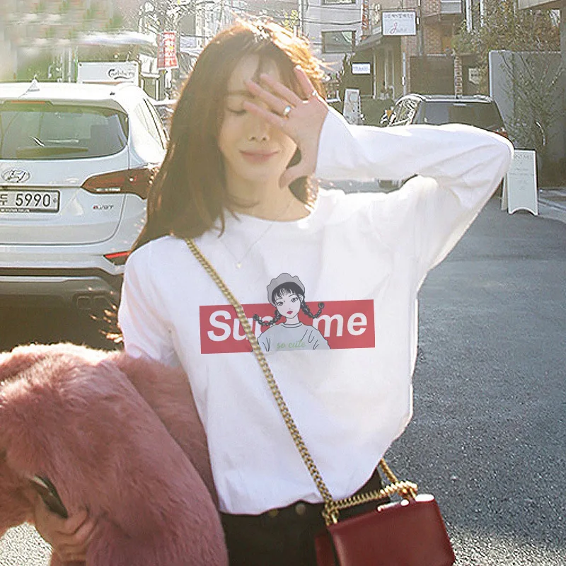 Fall Spring Long Sleeve Women's T-shirts Cotton Blend Girls Woman Tops Tees Outwear
Fall Spring Long Sleeve Women's T-shirts Cotton Blend Girls Woman Tops Tees Outwear