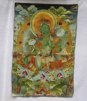 

Collectible Traditional Tibetan Buddhism in Nepal Thangka of Buddha paintings ,Big size Buddhism silk brocade painting p002695
