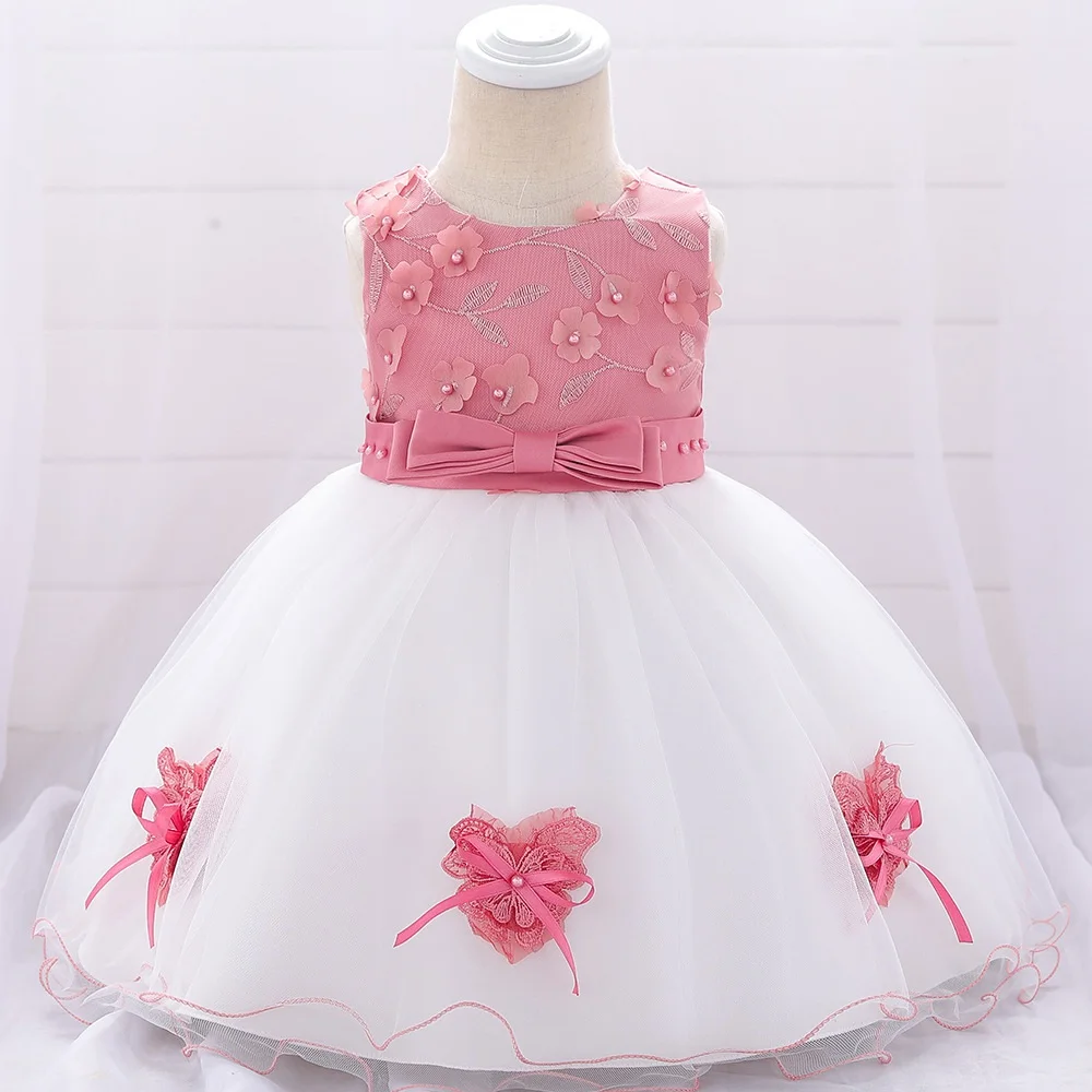 Фото Детское платье для девочек детское принцессы свадьбы дня рождения с цветочным