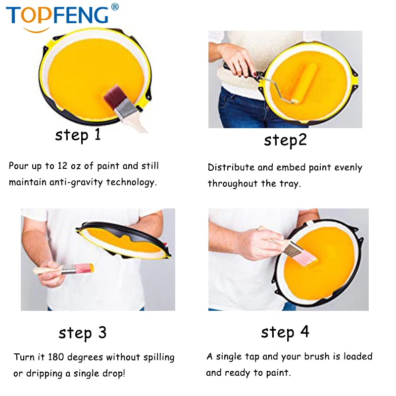 TopFeng Paint2It Pro - Anti Gravity Paint Tray Palette. Premium Multipurpose Kit for Easy Painting. No Spills, No Drips, No Mess
TopFeng Paint2It Pro - Anti Gravity Paint Tray Palette. Premium Multipurpose Kit for Easy Painting. No Spills, No Drips, No Mess