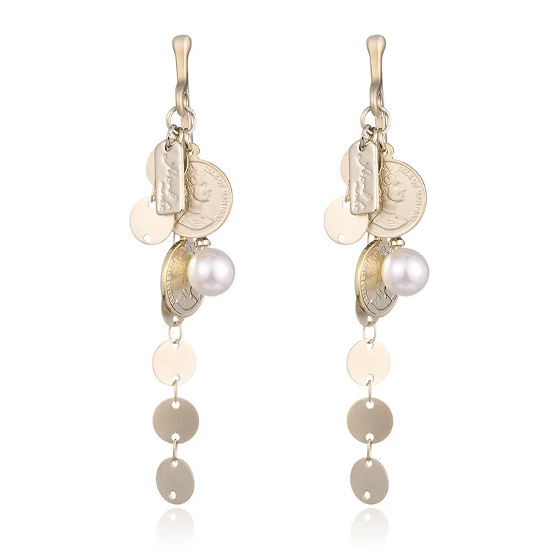 Shineland Vintage Coin Badge Long Dangle Earrings Imitation pearls Round Tassle Drop Earrings For Women Fashion Jewelry 2019
Shineland Vintage Coin Badge Long Dangle Earrings Imitation pearls Round Tassle Drop Earrings For Women Fashion Jewelry 2019
