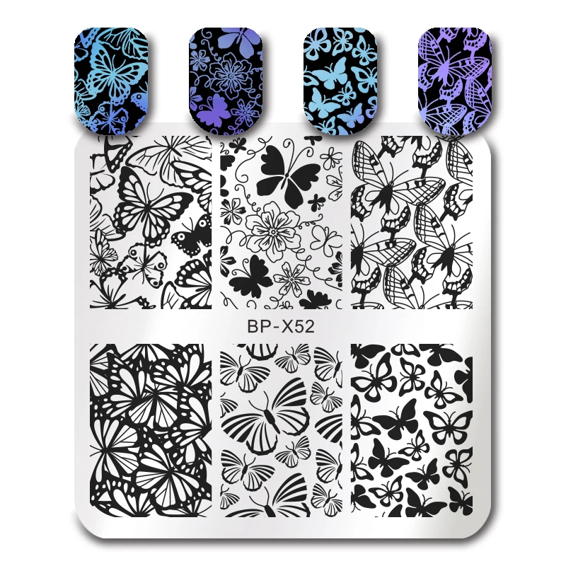 BORN PRETTY Square Nail Stamping Template Butterfly Flower Floral Design Manicure Image Plate Nail Art Print Stencil BP-X52
BORN PRETTY Square Nail Stamping Template Butterfly Flower Floral Design Manicure Image Plate Nail Art Print Stencil BP-X52