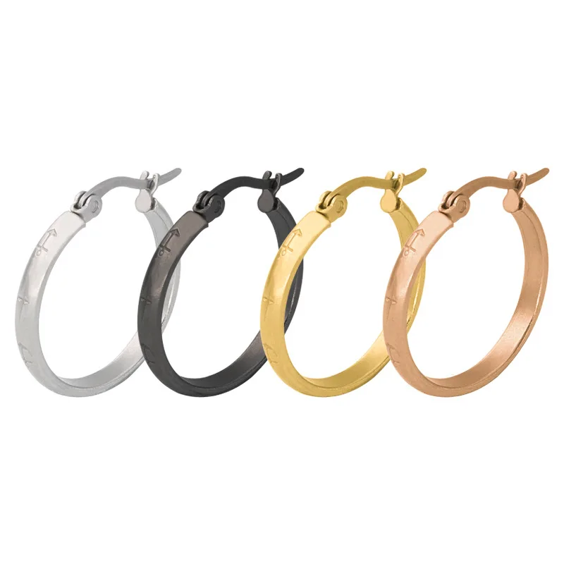 FairLadyHood New Fashion Trend anti-allergic Factory Direct Sale Retro Arrow Earrings 316L Stainless Steel Hoop Earrings
FairLadyHood New Fashion Trend anti-allergic Factory Direct Sale Retro Arrow Earrings 316L Stainless Steel Hoop Earrings