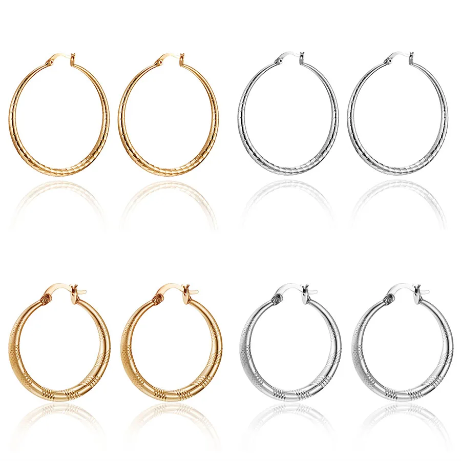 Gold Silver Color Round Metal Hoop Earrings For Women Big Circle Loop Earring Twisted Geometric Piercing Earings Jewelry Gift
Gold Silver Color Round Metal Hoop Earrings For Women Big Circle Loop Earring Twisted Geometric Piercing Earings Jewelry Gift