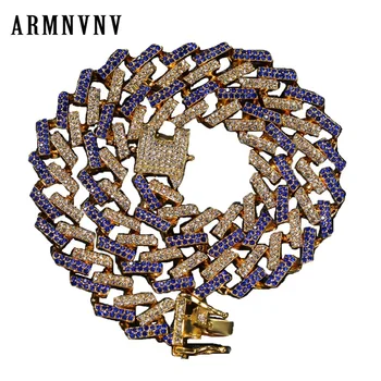 ARMNVNV 15mm Mens Hip Hop Gold Silver Color Iced Out Rhombus Two Tone Rhinestones Chain Gold Silver Chain Necklace
ARMNVNV 15mm Mens Hip Hop Gold Silver Color Iced Out Rhombus Two Tone Rhinestones Chain Gold Silver Chain Necklace