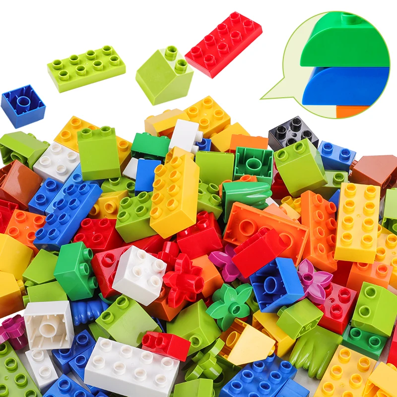260Pcs Big Size Model Building Blocks Kit DIY Toys Compatible LegoINGlys Duploed Colorful Bulk Bricks With Pipe Bag Figures Gift
260Pcs Big Size Model Building Blocks Kit DIY Toys Compatible LegoINGlys Duploed Colorful Bulk Bricks With Pipe Bag Figures Gift