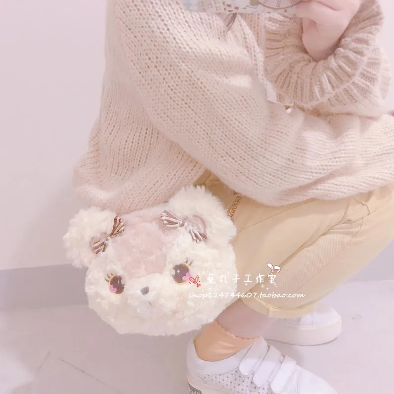 Kawai Girl Bunny Rabbit Bear Bag Lolita Silk Bowknot Soft Plush Toy Doll Single Shoulder Portable Pearl Chain Bag Christmas gift
Kawai Girl Bunny Rabbit Bear Bag Lolita Silk Bowknot Soft Plush Toy Doll Single Shoulder Portable Pearl Chain Bag Christmas gift