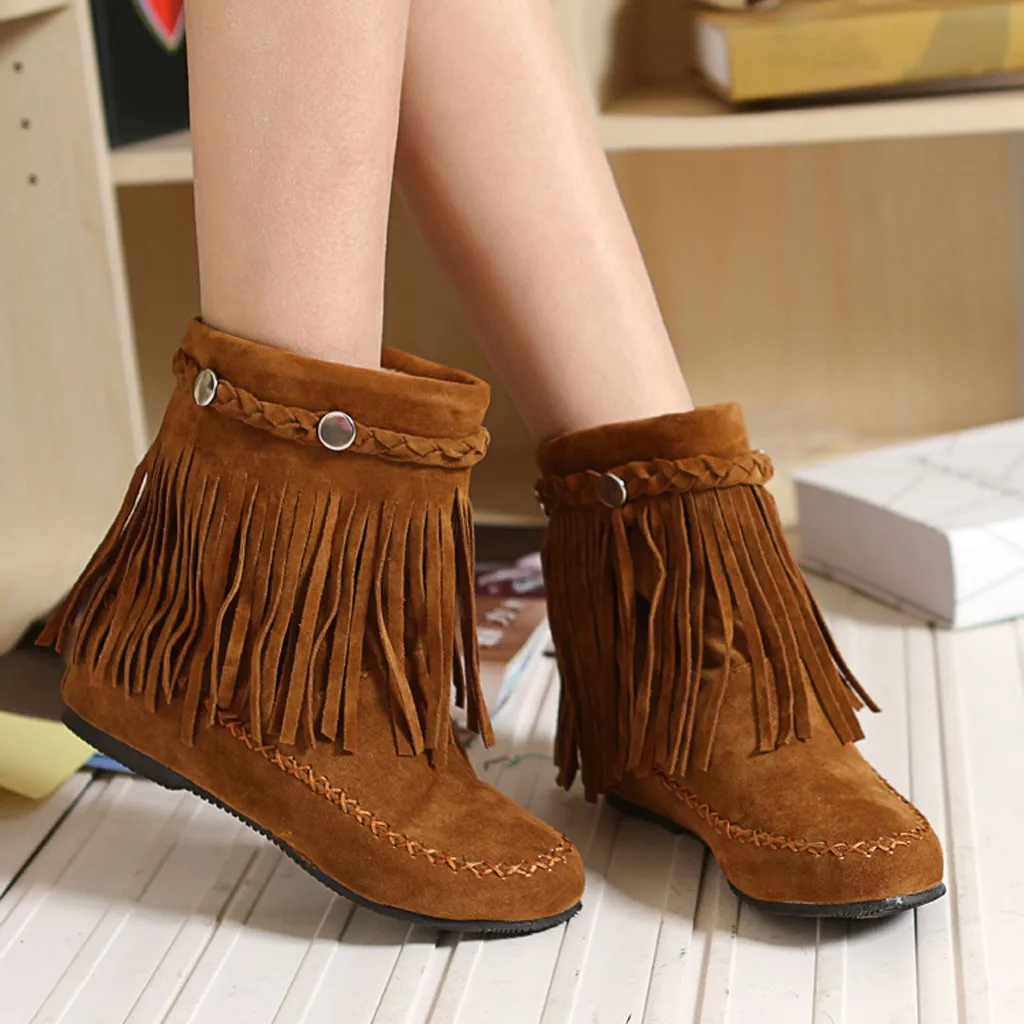 British Style Warmful women winter boots Short Tube Frosted Tassel Boots National Wind Ankle botines mujer 2019 winter shoes
British Style Warmful women winter boots Short Tube Frosted Tassel Boots National Wind Ankle botines mujer 2019 winter shoes