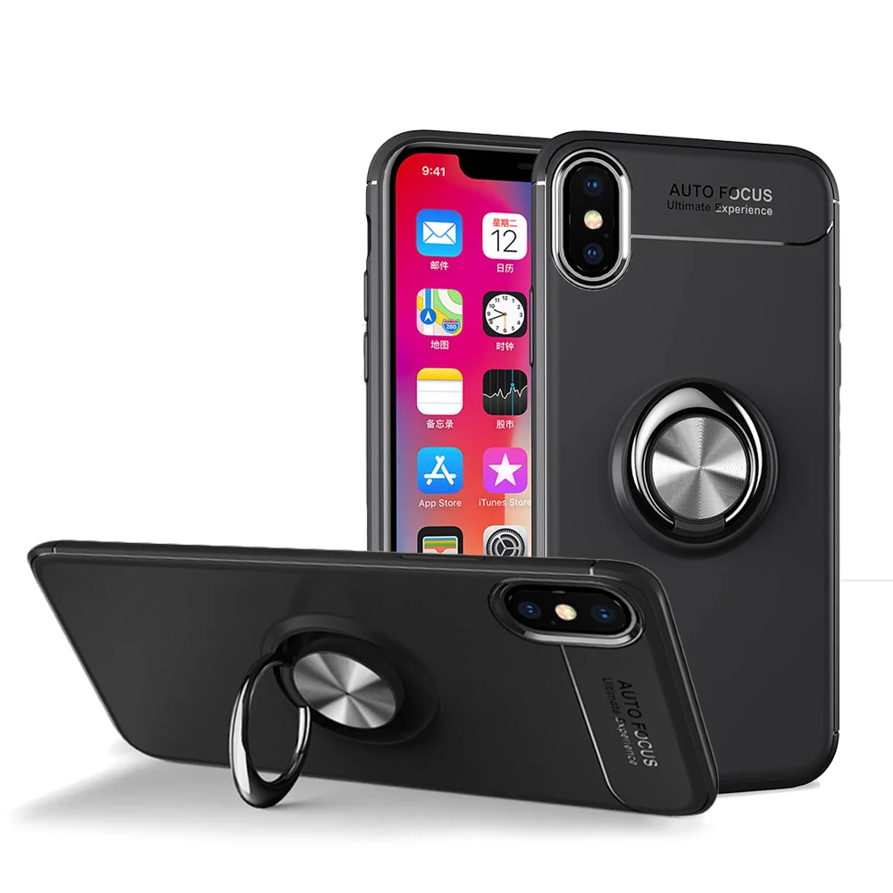 Ring Holder Magnet Case for iPhone X 7 8 6 6S Plus Shockproof Soft TPU case 360 Degree Rotating Ring Kickstand For iPhone 11 Pro
Ring Holder Magnet Case for iPhone X 7 8 6 6S Plus Shockproof Soft TPU case 360 Degree Rotating Ring Kickstand For iPhone 11 Pro