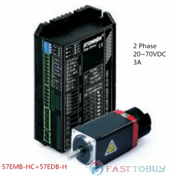 Low Cost 57mm 1.2NM NEMA23 Closed-Loop Stepper Motor+Driver kits 2 Phase 20~70VDC 3A with Encoder 10000P/R 57EMB-HC+57EDB-H
Low Cost 57mm 1.2NM NEMA23 Closed-Loop Stepper Motor+Driver kits 2 Phase 20~70VDC 3A with Encoder 10000P/R 57EMB-HC+57EDB-H