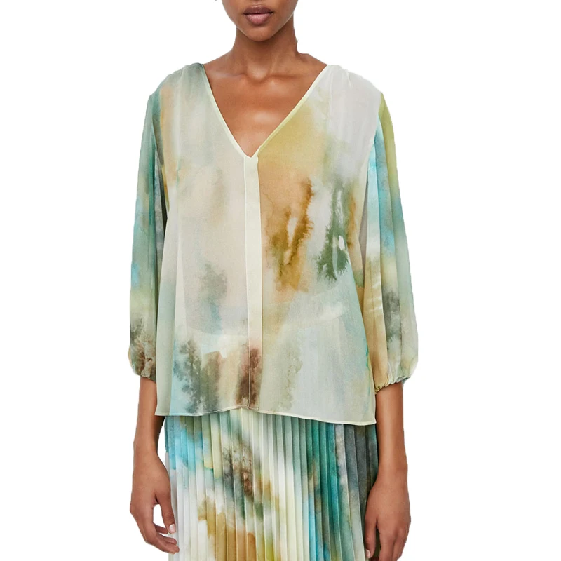 Summer top casual printing womens tops and blouses chiffon shirt women 2018 v-neck loose blouses
Summer top casual printing womens tops and blouses chiffon shirt women 2018 v-neck loose blouses