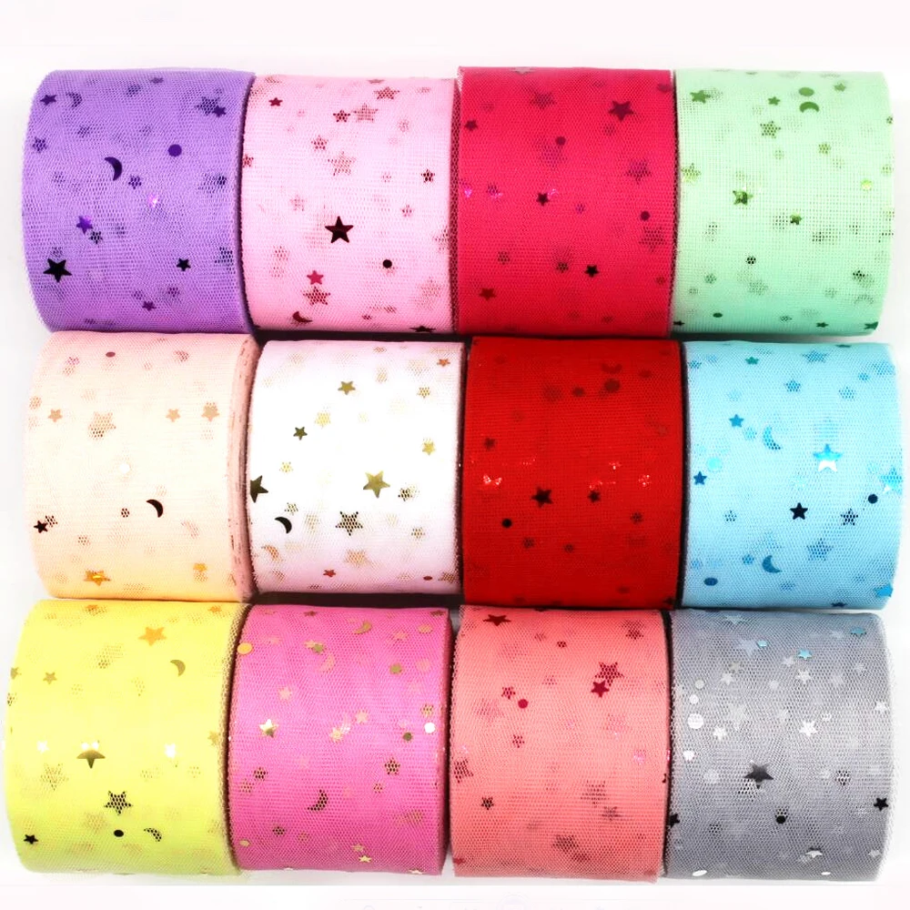 6cm star/heart ribbon polka dot colorful tulle roll 25 yards DIY material sequined pompon skirt Christmas decoration 60mm
6cm star/heart ribbon polka dot colorful tulle roll 25 yards DIY material sequined pompon skirt Christmas decoration 60mm