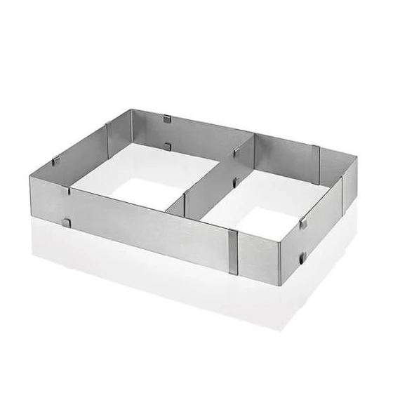Silver Stainless Steel Adjustable Rectangular Cake models Non-stick Baking Cake Mold
Silver Stainless Steel Adjustable Rectangular Cake models Non-stick Baking Cake Mold