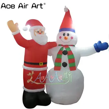 

Christmas outdoor decorations Large Christmas scene layout inflatable Christmas snowman/Santa Christmas combination decor