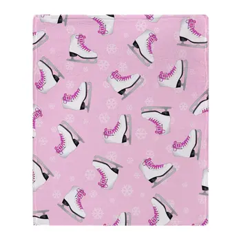 Pink Ice Skating and Snowflake Print - Soft Fleece Throw Blanket Stadium Blanket
Pink Ice Skating and Snowflake Print - Soft Fleece Throw Blanket Stadium Blanket