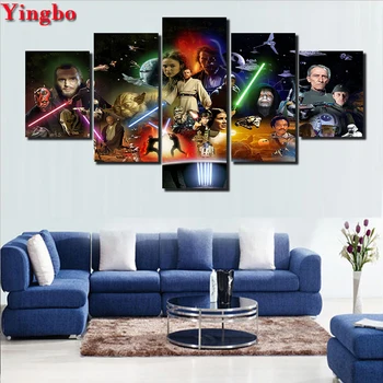 Full Square/Round 5D DIY Diamond Painting Movies Star Wars Diamond Embroidery diamond Mosaic Decoration Home 5 pcs/set
Full Square/Round 5D DIY Diamond Painting Movies Star Wars Diamond Embroidery diamond Mosaic Decoration Home 5 pcs/set
