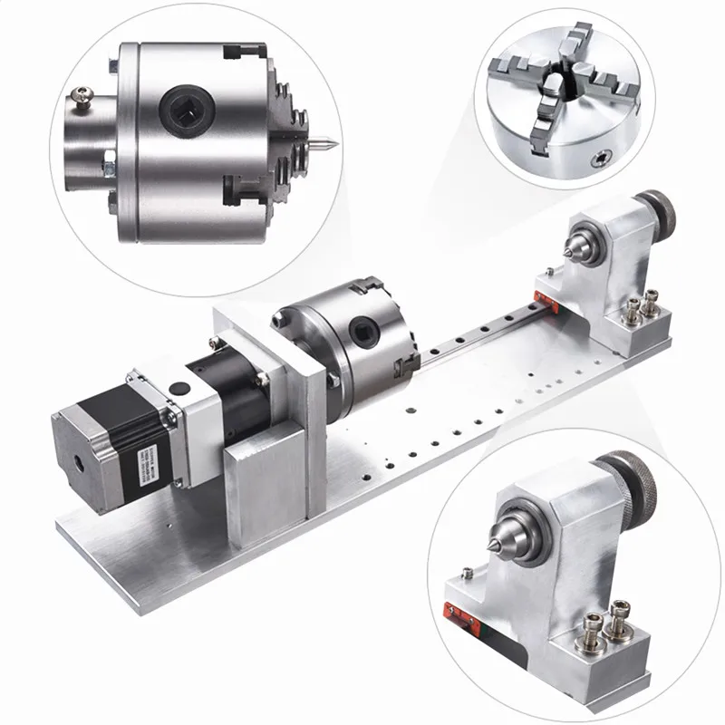 Inductrial function Rotary axis for CNC Milling machine center height 65mm 4th axis
Inductrial function Rotary axis for CNC Milling machine center height 65mm 4th axis