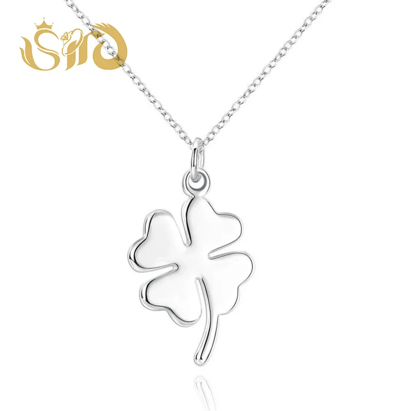 Trendy Flower Cute Four Leaves Clover Necklace Pendant Silver Color Necklace Women Jewelry for Mother Gift
Trendy Flower Cute Four Leaves Clover Necklace Pendant Silver Color Necklace Women Jewelry for Mother Gift