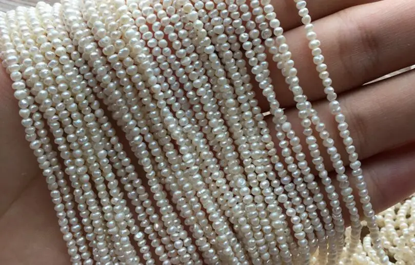 Genuine Natural Pearl 3mm white baroque pearl real freshwater pearl loose beads DIY gift one strands Hole Approx 1mm
Genuine Natural Pearl 3mm white baroque pearl real freshwater pearl loose beads DIY gift one strands Hole Approx 1mm