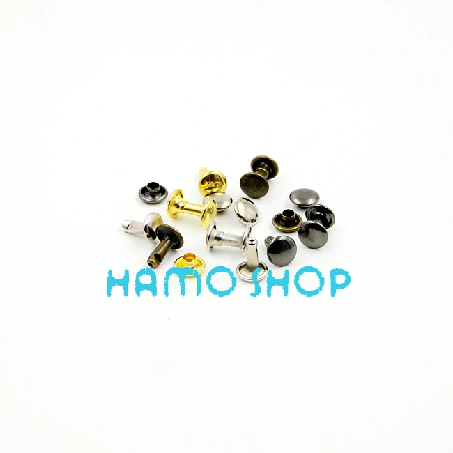 100pcs/lot Mix Color 6mmx8mm Double Cap Rivet Tubular Metal Leather Craft Repairs Studs Punk Spike Decoration
100pcs/lot Mix Color 6mmx8mm Double Cap Rivet Tubular Metal Leather Craft Repairs Studs Punk Spike Decoration