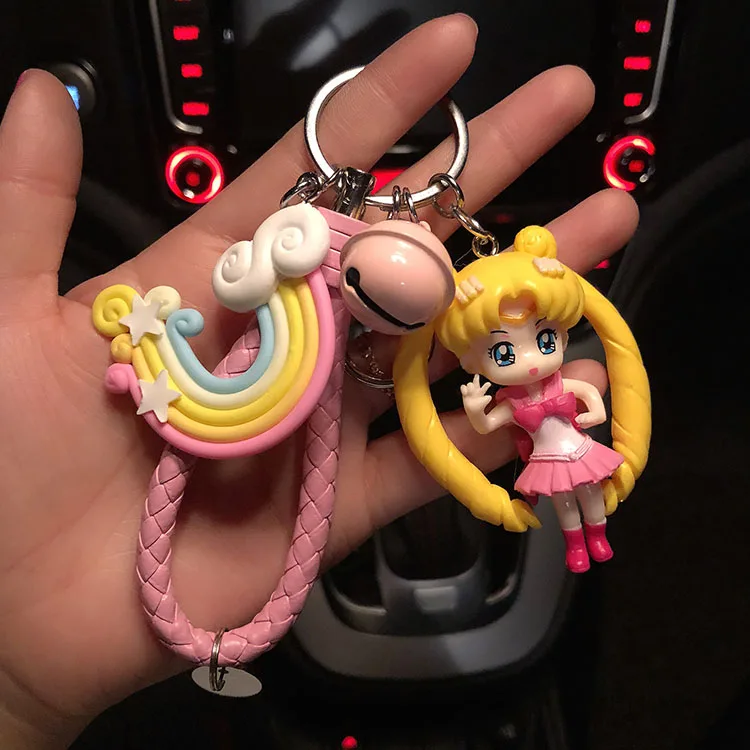 Anime Sailor Moon Leather Rope Keychain for Women Key Chain Charms Female Bag Keyring Accessories Key Ring Fashion Jewelry Girl
Anime Sailor Moon Leather Rope Keychain for Women Key Chain Charms Female Bag Keyring Accessories Key Ring Fashion Jewelry Girl