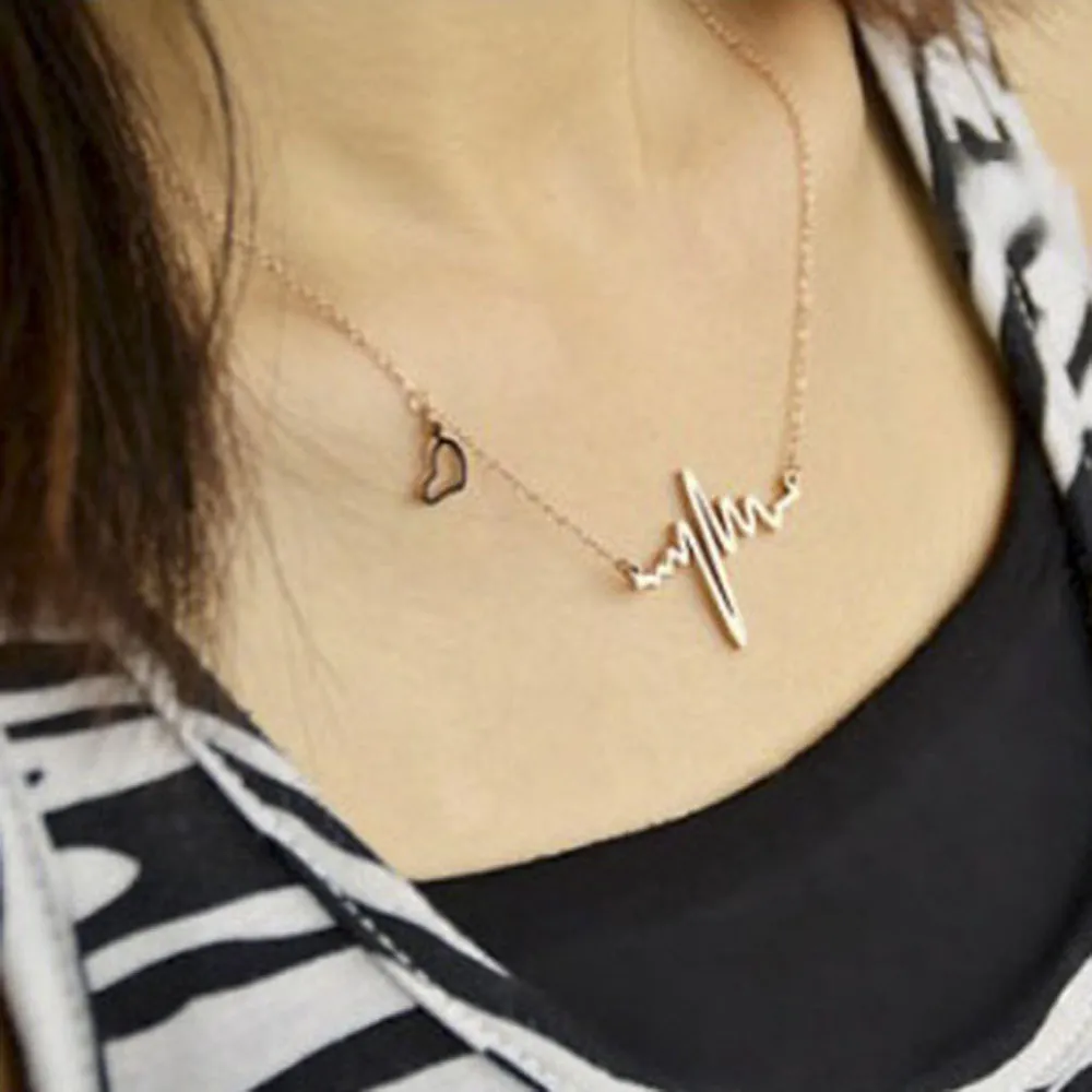 Women Necklace Heartbeat Rhythm with Love Heart Shaped collares de moda 2019 collier acier inoxydable femme friendship neckl
Women Necklace Heartbeat Rhythm with Love Heart Shaped collares de moda 2019 collier acier inoxydable femme friendship neckl