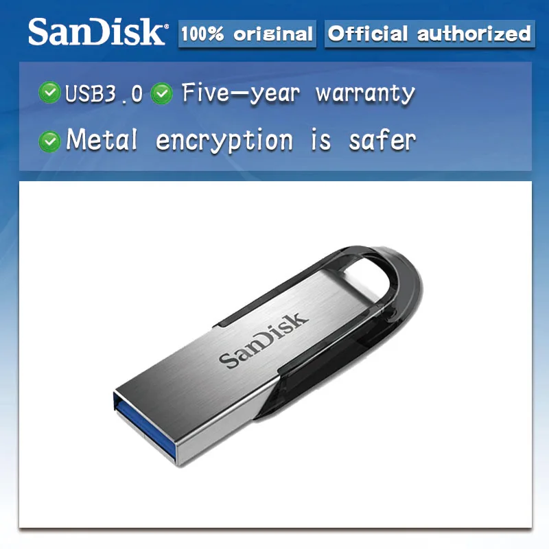 SanDisk USB Flash Drive 128GB 16GB 130MB/S ULTRA FLAIR Memory Stick Pen Drives 64GB Pendrive 3.0 32GB Flash disk U Disk for PC
SanDisk USB Flash Drive 128GB 16GB 130MB/S ULTRA FLAIR Memory Stick Pen Drives 64GB Pendrive 3.0 32GB Flash disk U Disk for PC