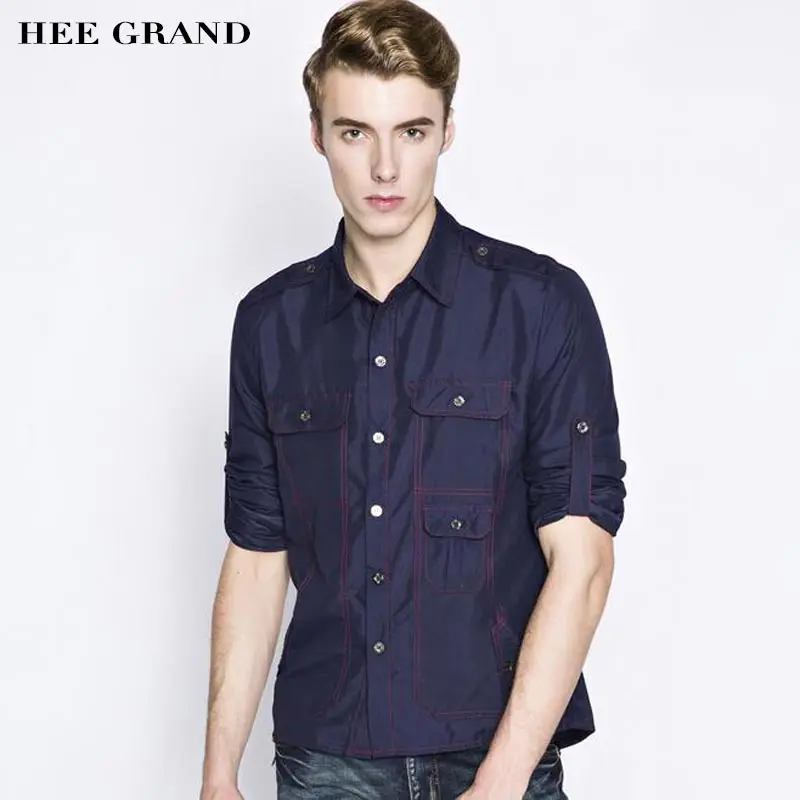 HEE GRAND Men Casual Cargo Shirts 2018 Spring Autumn New Arrival Military Style Multi-Pockets Design Full Sleeve Shirts MCL1974
HEE GRAND Men Casual Cargo Shirts 2018 Spring Autumn New Arrival Military Style Multi-Pockets Design Full Sleeve Shirts MCL1974