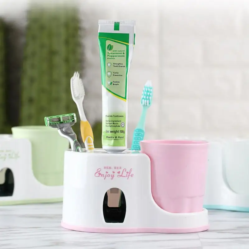 Toothbrush Holder Wash Suit Automatic Squeeze Toothpaste Sucker Home Bath Set Bathroom Shelves Home Toothpaste Dispenser
Toothbrush Holder Wash Suit Automatic Squeeze Toothpaste Sucker Home Bath Set Bathroom Shelves Home Toothpaste Dispenser