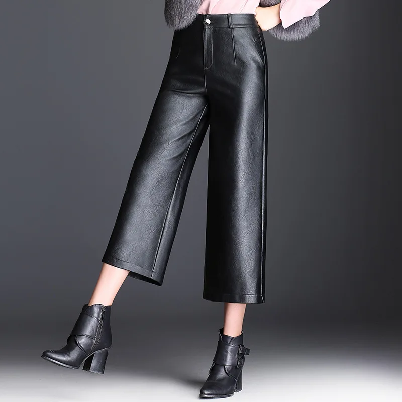 2017 Wide Leg Pants Nine Pants Autumn Winter Casual High Waist Trousers Korean Fashion Plus Size 5XL Black with Button Zipper
2017 Wide Leg Pants Nine Pants Autumn Winter Casual High Waist Trousers Korean Fashion Plus Size 5XL Black with Button Zipper