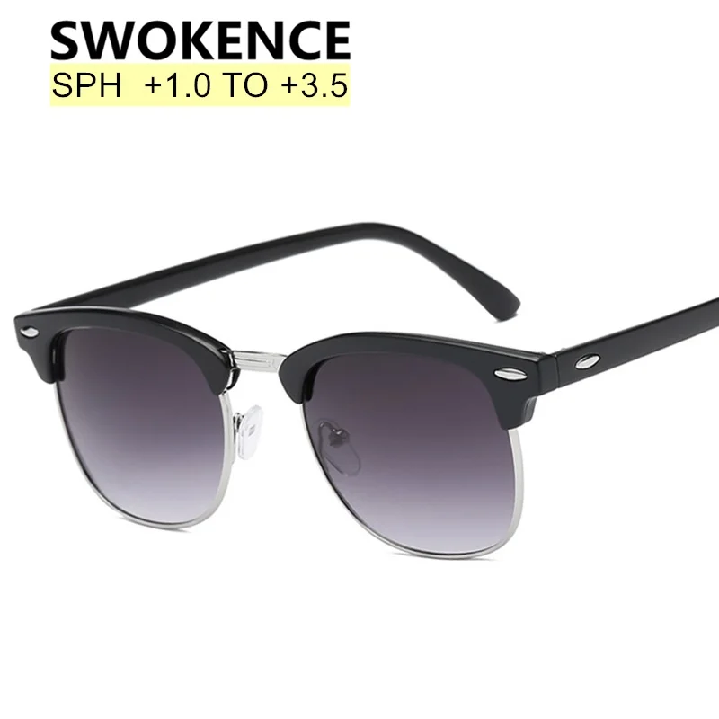 Очки для чтения SWOKENCE Dioptre + 1 0 до 3 5 градиентные серые солнцезащитные очки женщин и