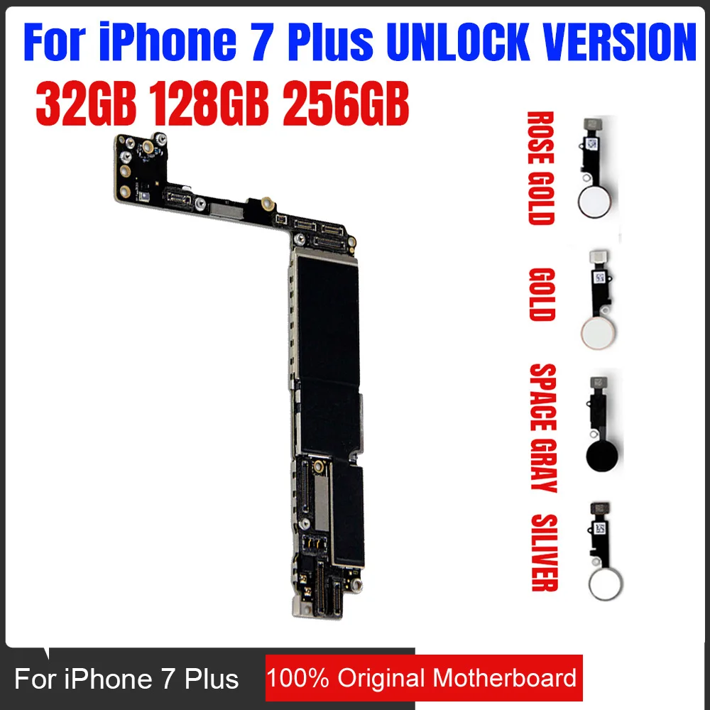Free icloud For iPhone 7 Plus Motherboard 5.5 inch Unlocked Mainboard Full Function Original IOS Installed Logic Board 4 Color
Free icloud For iPhone 7 Plus Motherboard 5.5 inch Unlocked Mainboard Full Function Original IOS Installed Logic Board 4 Color