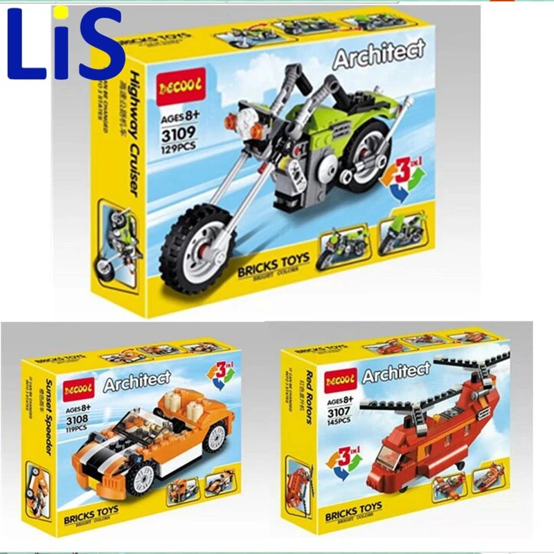 Lis Decool 3109 Architect Series 3 IN 1 Harle/Motor cycle Buidling Blocks Modern Kids Toy Compatible
Lis Decool 3109 Architect Series 3 IN 1 Harle/Motor cycle Buidling Blocks Modern Kids Toy Compatible