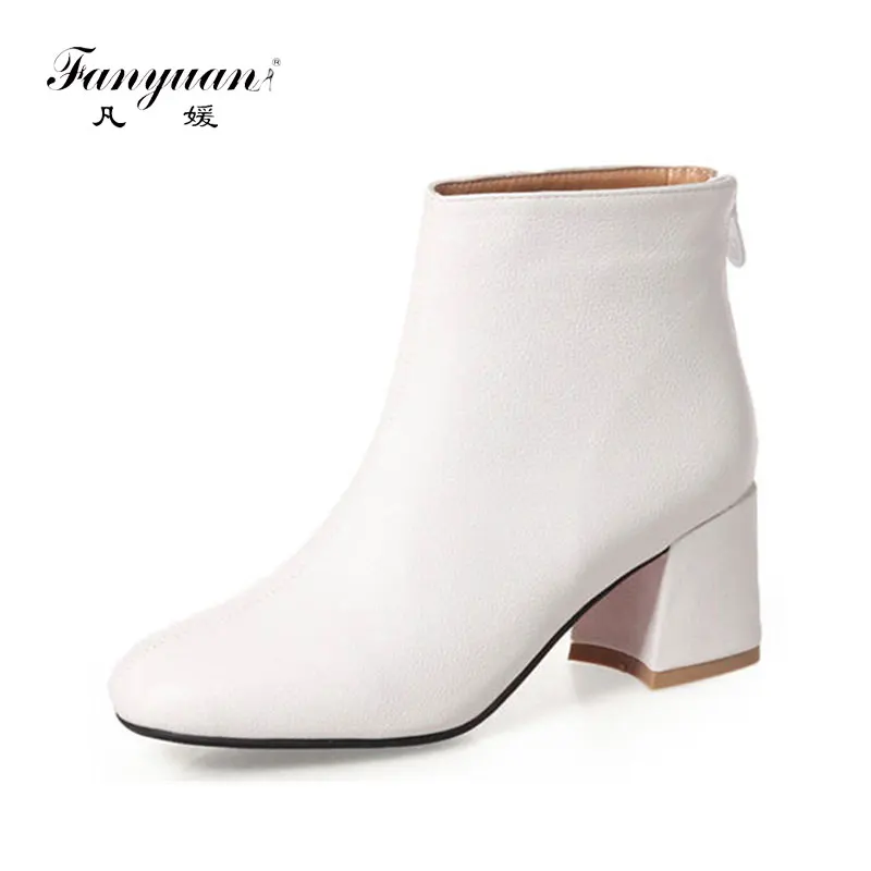 Fanyuan 2019 new arrival ankle boots women solid colors high heels shoes woman square to zipper autumn winter boots female
Fanyuan 2019 new arrival ankle boots women solid colors high heels shoes woman square to zipper autumn winter boots female