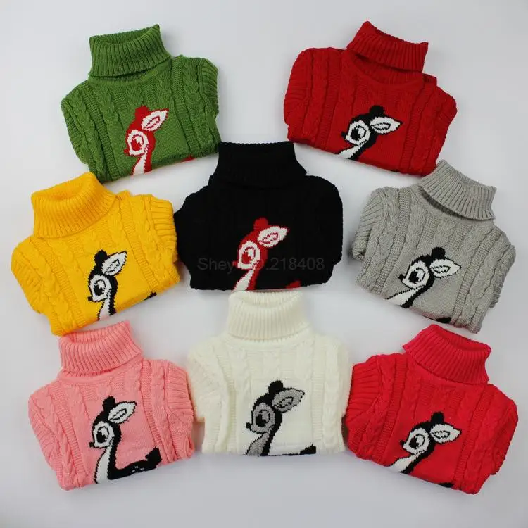 Новые Unisex зима осень детские Мультфильм высокий воротник мальчик девочка