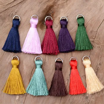 

5pcs/lot 50mm Cotton Polyester Silk Tassel Earrings Charms Chinese Knot Cotton Tassels For Diy Jewelry Making Findings Wholesale