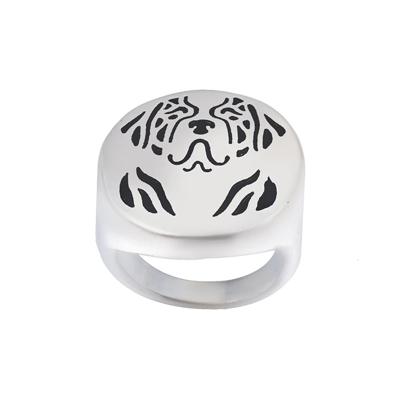 Эмалированное кольцо Saint Bernard с цветным выбором для влюбленных и владельцев