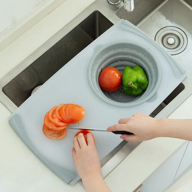 Plastic Kitchen Chopping Board Multifunction Sink Drain Basket Cutting Board Filter Fruit Vegetable Meat Tools Accessories Item
Plastic Kitchen Chopping Board Multifunction Sink Drain Basket Cutting Board Filter Fruit Vegetable Meat Tools Accessories Item