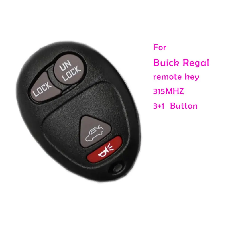 Remote car alarm Buck Regal remote key 3+1 button 315MHZ car alarm remote case free shipping
Remote car alarm Buck Regal remote key 3+1 button 315MHZ car alarm remote case free shipping