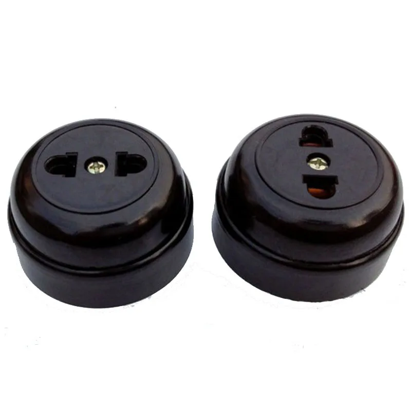 5PCS Retro Wall Switches Electrical Socket Surface Mounted Two-holes Outlet Socket Strip Old Single 10A Circular
5PCS Retro Wall Switches Electrical Socket Surface Mounted Two-holes Outlet Socket Strip Old Single 10A Circular