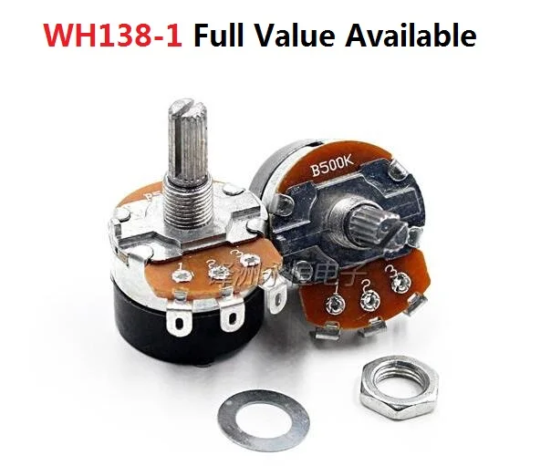 5PCS WH138-1 B10K 1K 5K 10K 20K 50K 100K 250K 500K Potentiometer with switch potentiometer B1K B5K B20K B50K B100K B250K B500K
5PCS WH138-1 B10K 1K 5K 10K 20K 50K 100K 250K 500K Potentiometer with switch potentiometer B1K B5K B20K B50K B100K B250K B500K