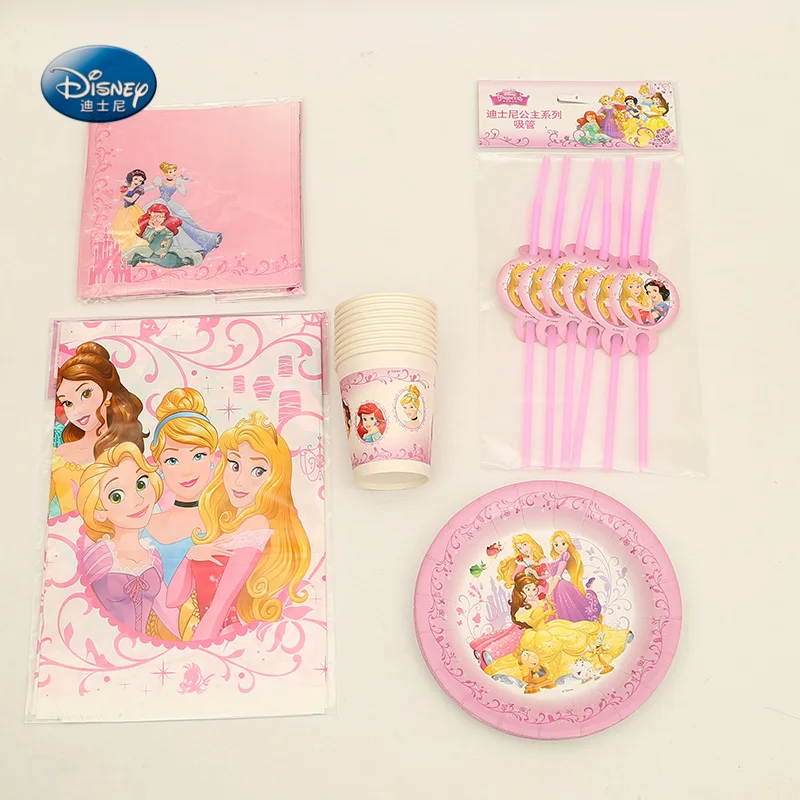 Princess Disposable Tableware Set Total 29pcs Cup+Plate+Napkin+Tablecover+Straw Children Party Supplies Decoration
Princess Disposable Tableware Set Total 29pcs Cup+Plate+Napkin+Tablecover+Straw Children Party Supplies Decoration