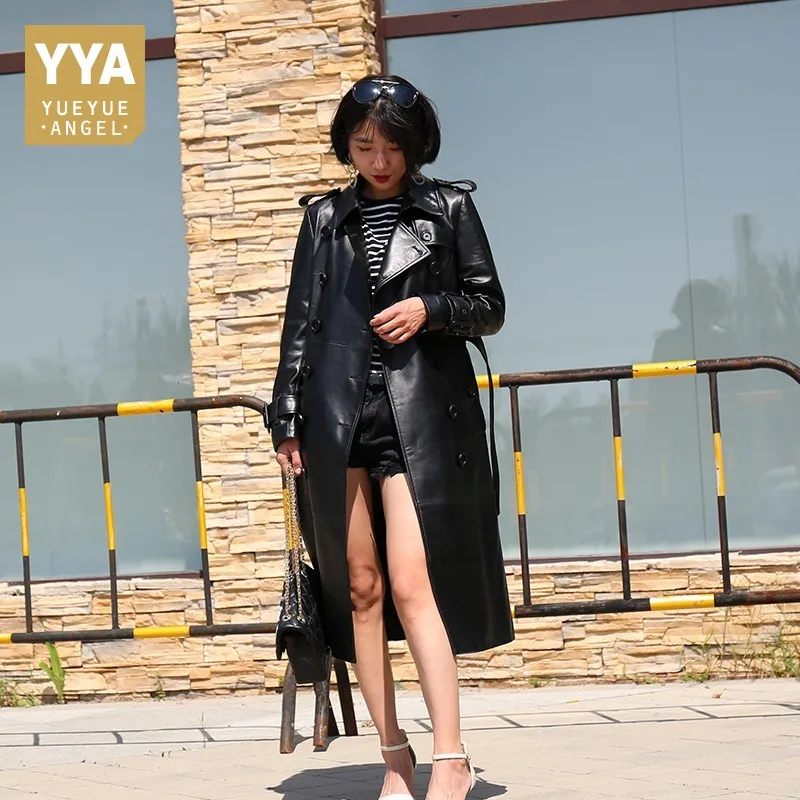 Genuine Leather Trench Coat Women Plus Size Long Coats Ladies Sheepskin Autumn Winter 2019 Black Lambskin Windbreaker Female New
Genuine Leather Trench Coat Women Plus Size Long Coats Ladies Sheepskin Autumn Winter 2019 Black Lambskin Windbreaker Female New