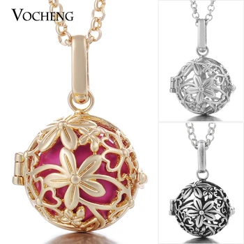 10pcs/lot Vocheng 3 Colors European Charm Flower Necklace Baby Chime Aromatherapy Locket with Stainless Steel Chain VA-066*10
10pcs/lot Vocheng 3 Colors European Charm Flower Necklace Baby Chime Aromatherapy Locket with Stainless Steel Chain VA-066*10
