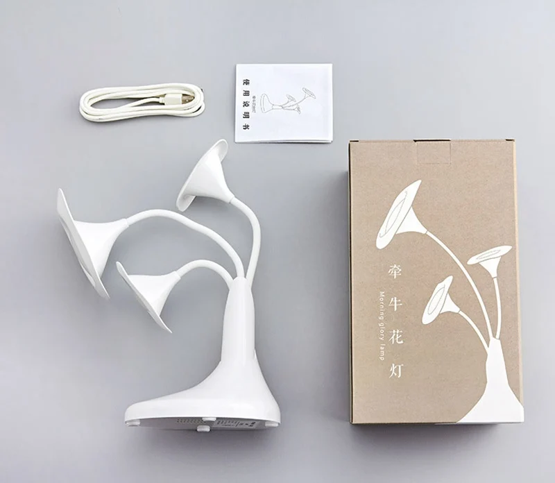 Creative Morning Glory LED Desk Lamp Touch Sensor Rechargeable Table Lighting Eye Protection Bedside Bedroom Study Reading Light (5)