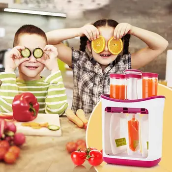 

1pcs Baby Food Storage Containers FAD Free Squeeze Fruit Juice Station and Pouches Feeding Kit Newborn Food Maker Set Wholesale