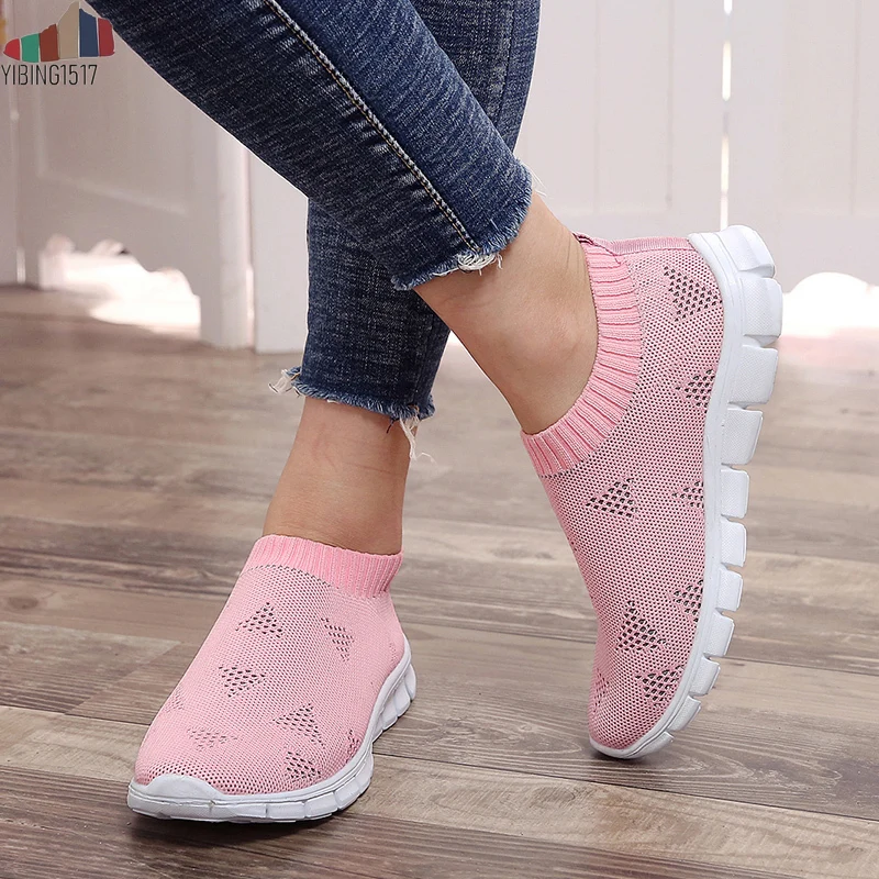 YIBING1517 Size Breathable Air Mesh Sneakers Women 2019 Spring Summer Slip on Platform Knitting Flats Soft Walking Shoes Woman
YIBING1517 Size Breathable Air Mesh Sneakers Women 2019 Spring Summer Slip on Platform Knitting Flats Soft Walking Shoes Woman
