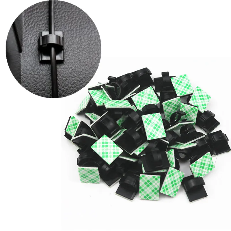 50pcs Adhesive Car Cable Clips Cable Winder Organizer Wire Management Drop Cord Clamp Tie Fixer Holder Desk Wall Home
50pcs Adhesive Car Cable Clips Cable Winder Organizer Wire Management Drop Cord Clamp Tie Fixer Holder Desk Wall Home